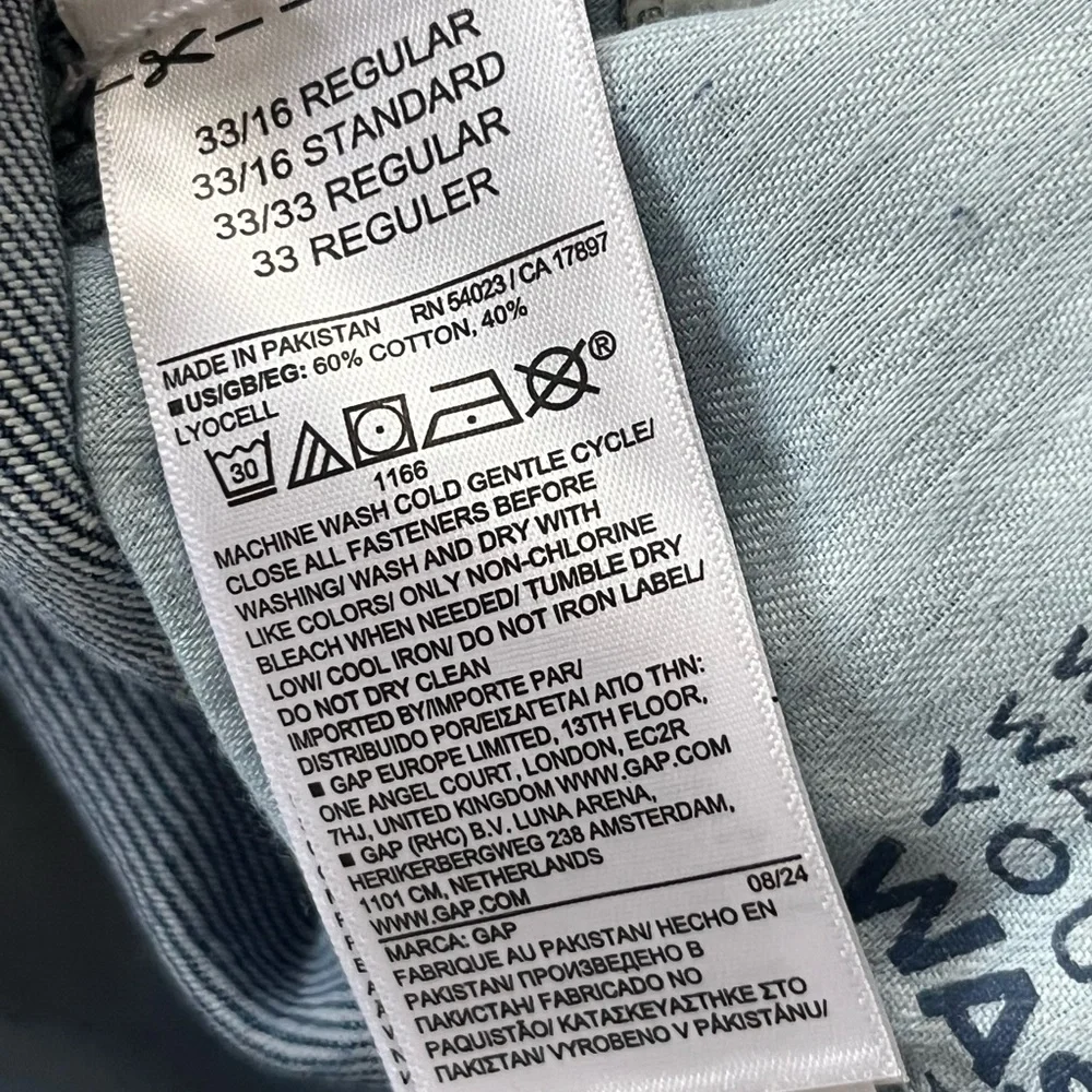 GAP Baggy Midrise Wide Leg Jeans Size 33 NWT Stretch Denim - Picture 8 of 8